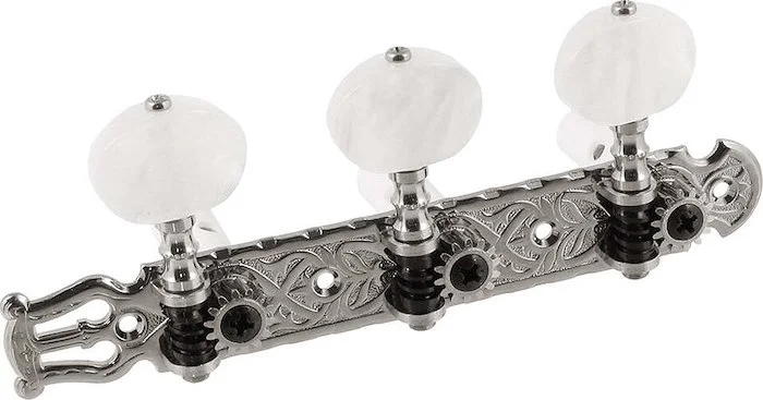 TK-7949 GOTOH DELUXE CLASSICAL TUNER SET WITH PEARLOID BUTTONS<br>Nickel