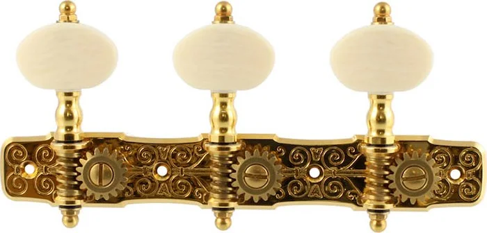 TK-7953-002 Gotoh Gold Classical Tuner Set with Simulated Ivory- set of 2 pcs<br>