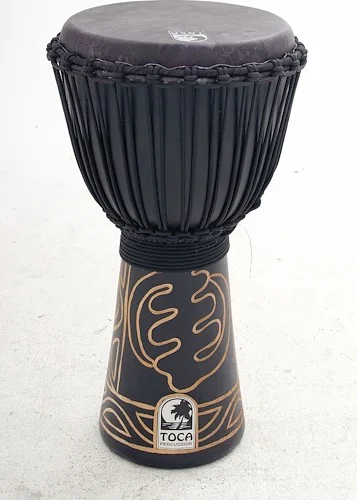 Toca Percussion Black Mamba Djembe ABMD-10, 10", Rope Tuned, w/ Bag