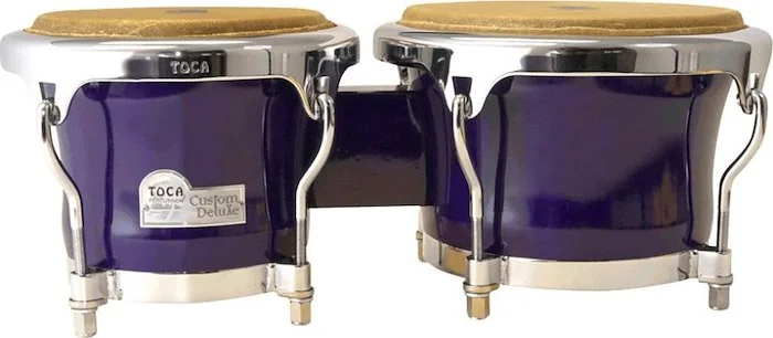 Toca Custom Deluxe wood bongo set, transparent purple, gloss finish