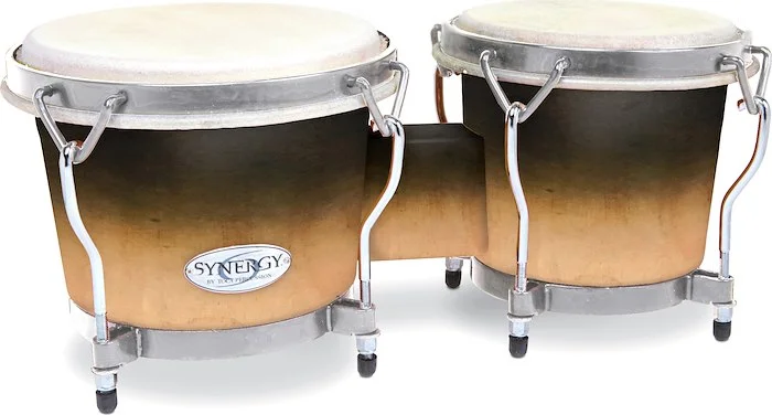 Toca Synergy Deluxe Bongos, 6" Macho, 6.75" Hembra, Remo Heads, Coffee Fade, Matte Finish