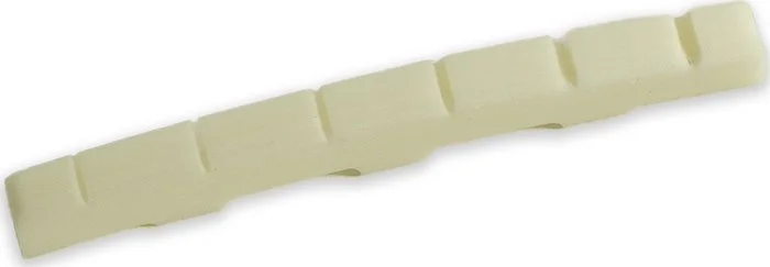 Tone Ninja Guitar Slotted Bone Nut - Fender Style Radiused/Flat Bleached Bone (1)