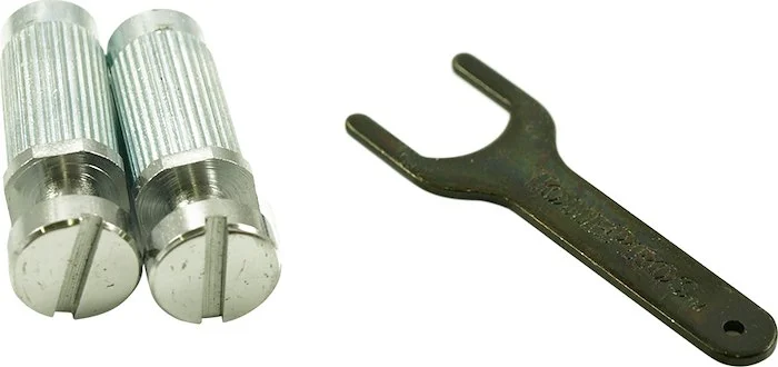 TonePros Metric Thread Locking Steel Stud Set For Vintage Wraparound Bridges Chrome