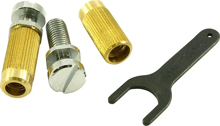 TonePros Metric Thread Locking Tailpiece Stud Set For Epiphone Chrome