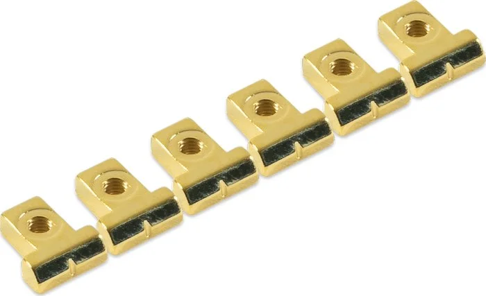 TonePros Replacement TP6 Gold Saddle Set With Wire Retainer Clips Zinc