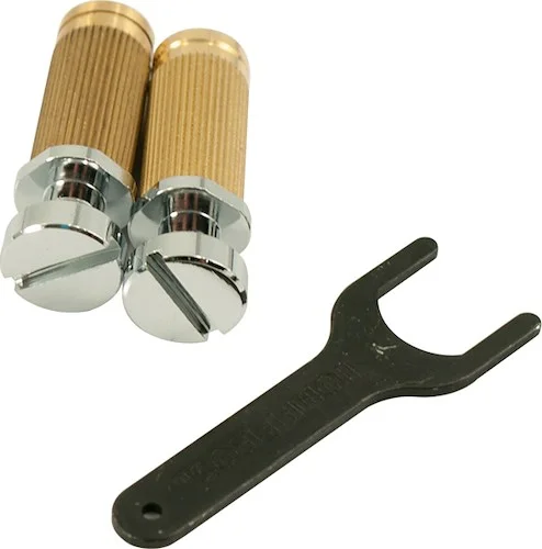TonePros US Thread Locking Tailpiece Stud Set For Gibson Chrome