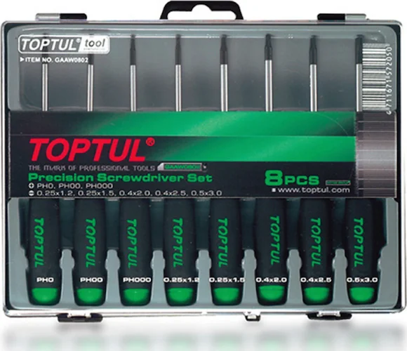 TOPTUL 8 piece Precision Screwdriver Set<br>