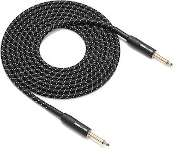 Tourtek Pro Woven Fabric Instrument Cable - 10-Foot Instrument Cable with Gold Plug - Model TPIW10