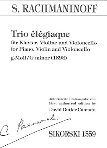Trio Elegiaque G Min Pno Trio Vn/vc/pno