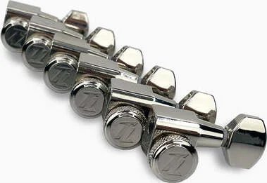 True Lok Mid-Size Locking Tuners - 6-in-line, Single Pin<br>Nickel
