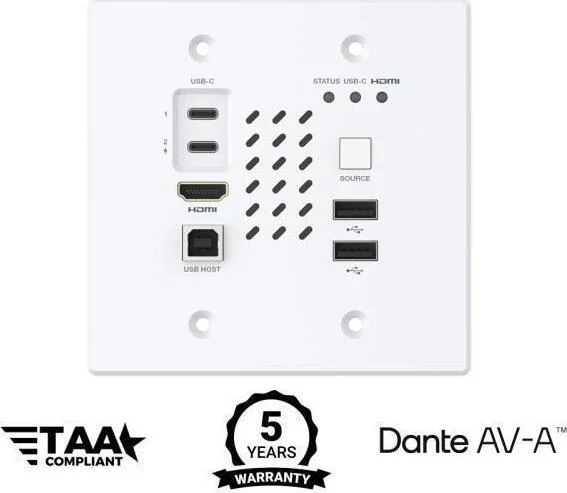 Turtle AVTAV-CHAZYWPUS-TXCHAZY 4K Wall Plate TX. HDMI 2