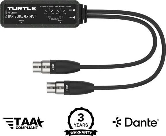 Turtle AVTAV-D2XENDante Dual Channel Analog XLR