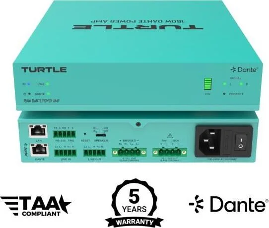 Turtle AVTAV-DPA150DDante Network Power Amplifier.