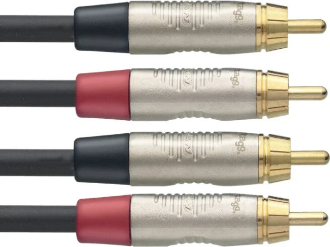 Twin cable, RCA/RCA (m/m), 3 m (10')