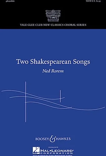 Two Shakespearean Songs - Yale Glee Club New Classic Choral Series