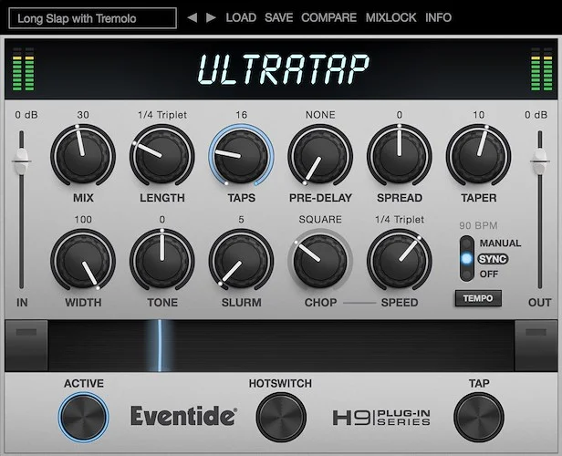 UltraTap (Download)<br>Reverb meets delay - up to 64 taps of delay diffusable into reverb - swells, gated reverbs & more