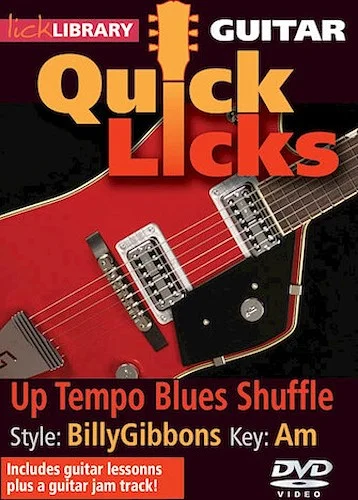 Up Tempo Blues Shuffle - Quick Licks - Style: Billy Gibbons; Key: Am
