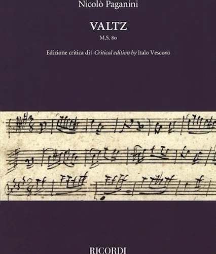 Valtz M.S. 80 - Critical Edition by Italo Vescovo