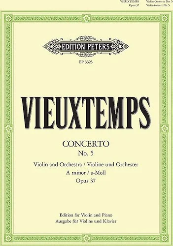 Violin Concerto No. 5 in A minor Op. 37 (Edition for Violin and Piano)<br>
