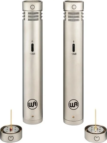 WA-84 Stereo Pair with Omni and Cardioid Capsules - Nickel Color