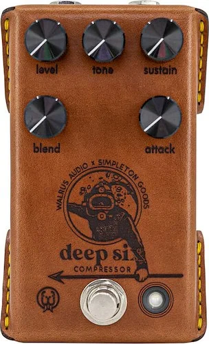 Walrus Audio Deep Six Compressor Craftsman Series Rare Limited Edition Leather Wrapped