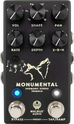 Walrus Audio Monumental Harmonic Stereo Tremolo Black Finish