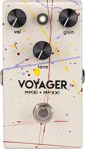Walrus Audio Voyager Pre-Amp Overdrive, 10-Year Anniversary Splatter Paint (Cream) Rare Limited Edition