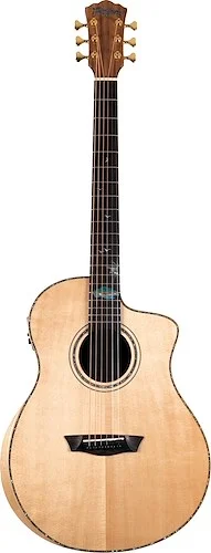 Washburn Allure SC56S Bella Tono Studio Cutaway Acoustic Electric Guitar. Gloss Natural