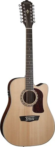 Washburn D10SCE-12 Heritage 10 Series 12 String Dreadnought Cutaway Acoustic Electric Guitar.