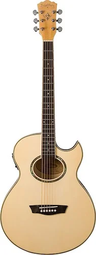 Washburn EA20 Festival Series Cutaway Acoustic Electric Guitar. Natural