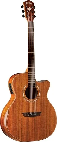 Washburn G55CE Comfort Deluxe 55 Series Grand Auditorium Cutaway Acoustic Electic Guitar. Koa