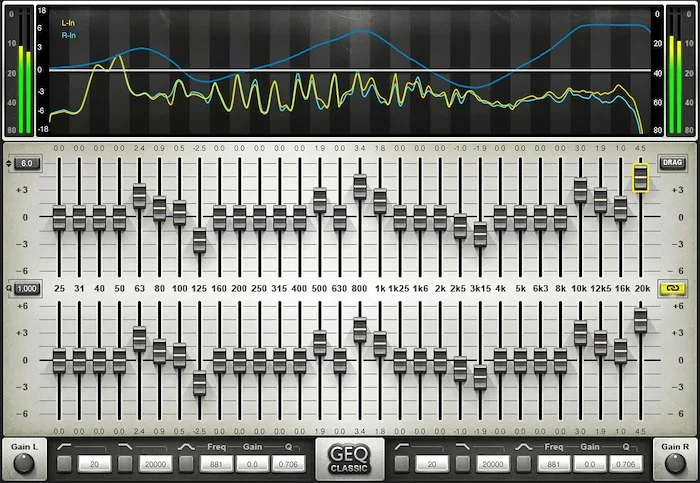 Waves GEQ Graphic Equalizer	 (Download) <br>30-Band Graphic Equalizer, Loaded with Extras