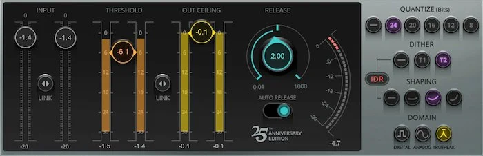 Waves L1 Ultramaximizer	 (Download) <br>Maximize Mastering Levels with the Classic Look-Ahead Peak Limiter