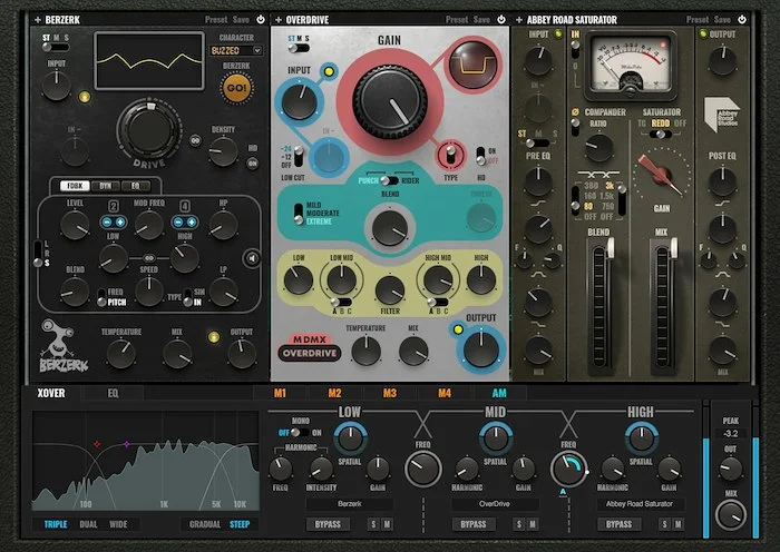 Waves MultiMod Rack	 (Download) <br>From Solo Performers to Power Trio Group