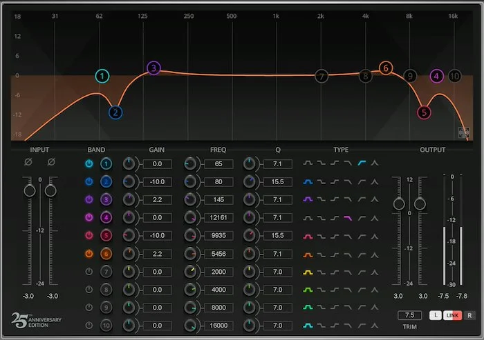 Waves Q10 Equalizer	 (Download) <br>Pinpoint Precision with True Transparency