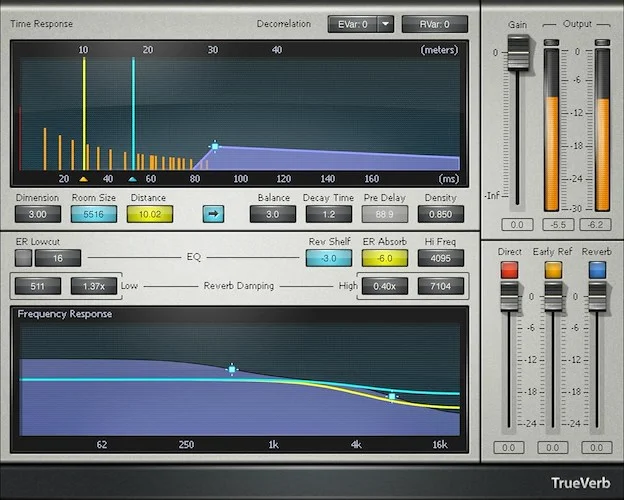 Waves TrueVerb (Download) <br>Create Natural-Sounding Reverb Spaces with Quick Early Reflection Editing