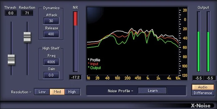 Waves X-Noise (Download) <br>Precision Broadband Noise Reduction