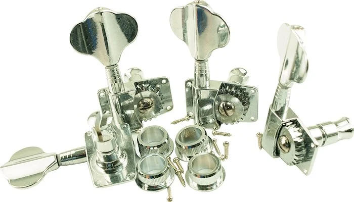 WD 4 In Line Deluxe Bass Tuning Machines Chrome