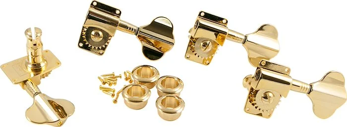 WD 4 In Line Deluxe Bass Tuning Machines Gold