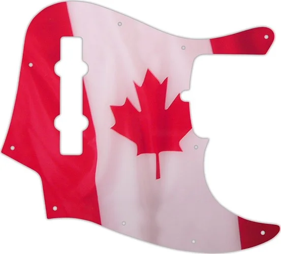 WD Custom Pickguard For American Made Fender 5 String Jazz Bass #G11 Canadian Flag Graphic