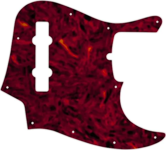 WD Custom Pickguard For American Made Fender 5 String Jazz Bass #05T Tortoise Shell Solid (Semi-Tran