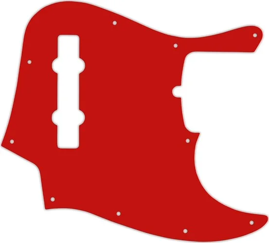 WD Custom Pickguard For American Made Fender 5 String Jazz Bass #07 Red/White/Red