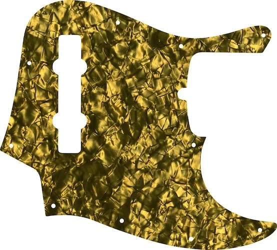 WD Custom Pickguard For American Made Fender 5 String Jazz Bass #28GD Gold Pearl/Black/White/Black