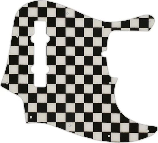 WD Custom Pickguard For American Made Fender 5 String Jazz Bass #CK01 Checkerboard Graphic