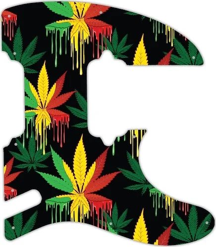 WD Custom Pickguard For Charvel 2020 Pro-Mod So-Cal Style 2 HH 2PT #GC01 Rasta Cannabis Drip Graphic