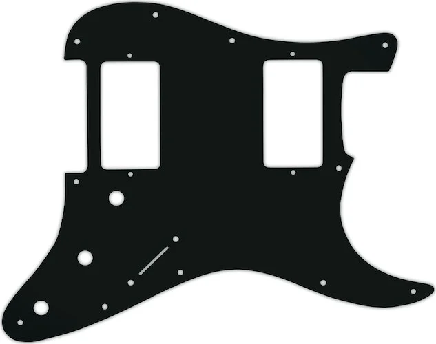 WD Custom Pickguard For Dual Humbucker Fender Stratocaster #01A Black Acrylic