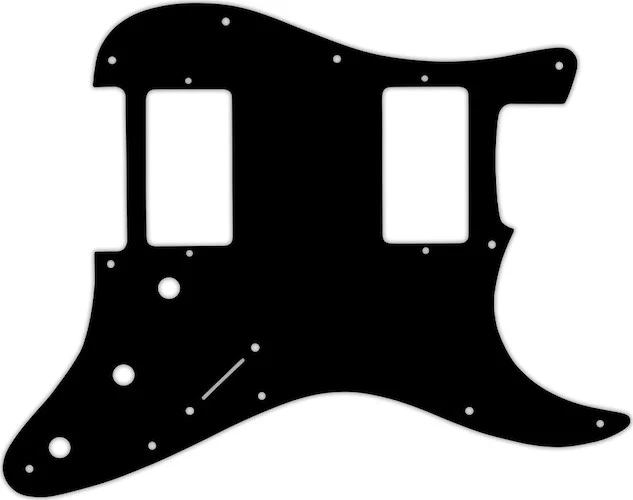 WD Custom Pickguard For Dual Humbucker Fender Stratocaster #01T Black Thin