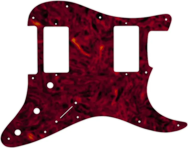 WD Custom Pickguard For Dual Humbucker Fender Stratocaster #05T Tortoise Shell Solid (Semi-Transpare