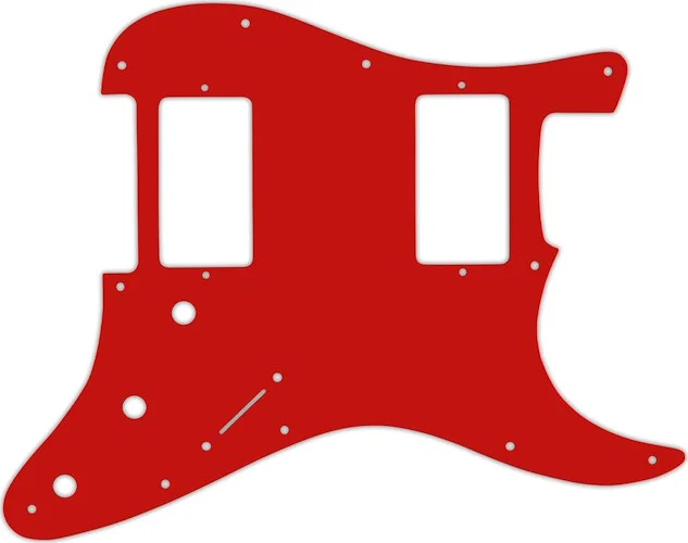 WD Custom Pickguard For Dual Humbucker Fender Stratocaster #07S Red Solid
