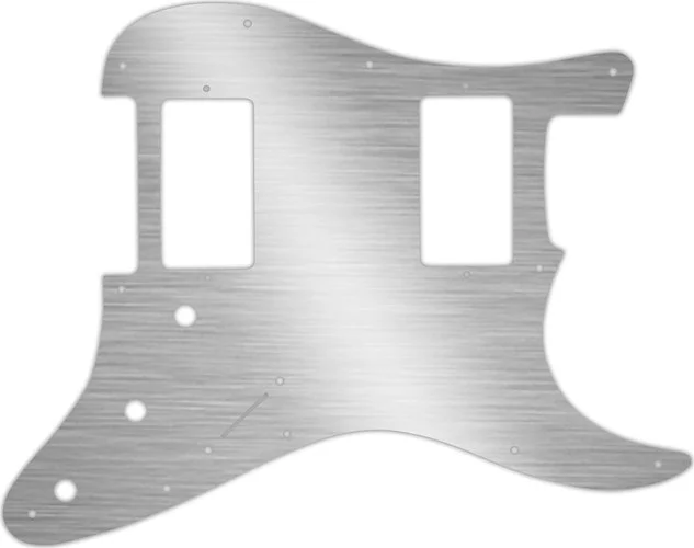 WD Custom Pickguard For Dual Humbucker Fender Stratocaster #13 Simulated Brushed Silver/Black PVC